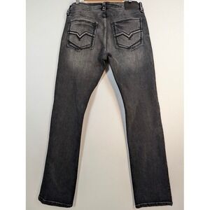 Moonshine Spirit Slim Straight Jeans Mens 34x36 (Fits 35x35) Black Faded EUC